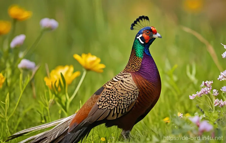 꿩과 까투리의 생태 - **Prompt 1: Winter Survival of a Pheasant Pair**
    "A photorealistic image depicting a male and fe...