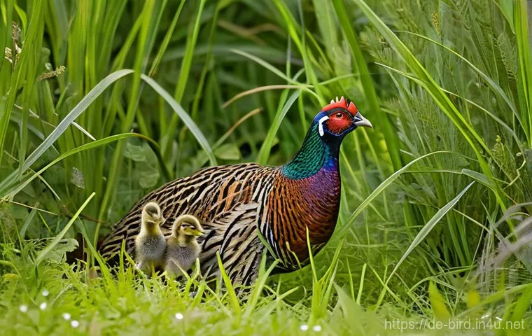 꿩과 까투리의 생태 - **Prompt 2: Spring Mating Display of a Pheasant Cock**
    "A dynamic, high-definition image capturi...
